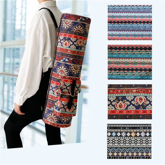 Fashion Sports Yoga Mat Storage Shoulder Bag Bohemian Fitness Bag Messenger Bag Cylinder Yoga Bag